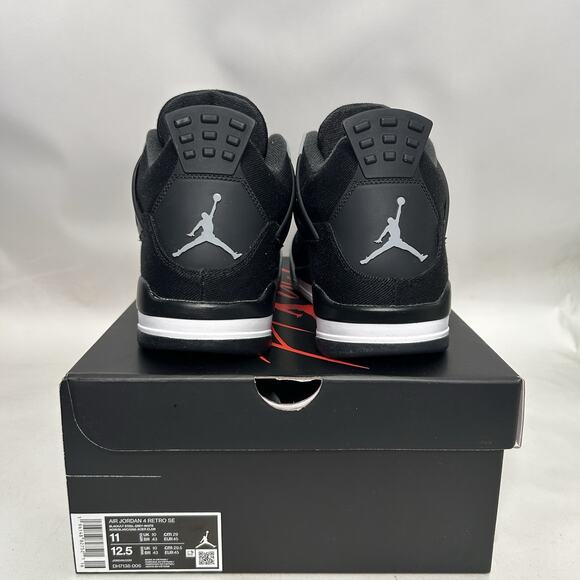 Nike Air Jordan 4 Retro SE “Black Canvas” - Picture 5 of 9